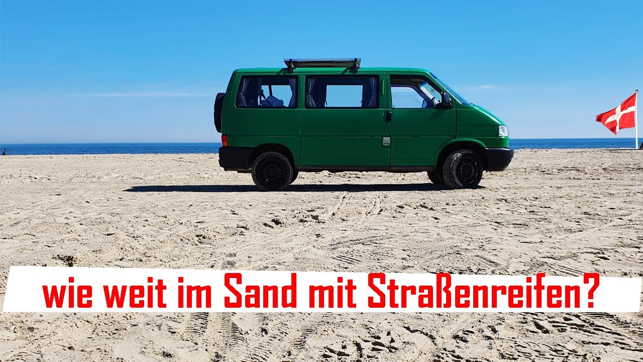 quer rüber durch Dänemark und den Sandstrand im T4 Syncro