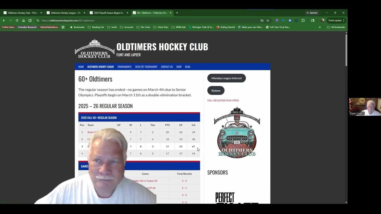 Flint Oldtimers Hockey Club Playoffs