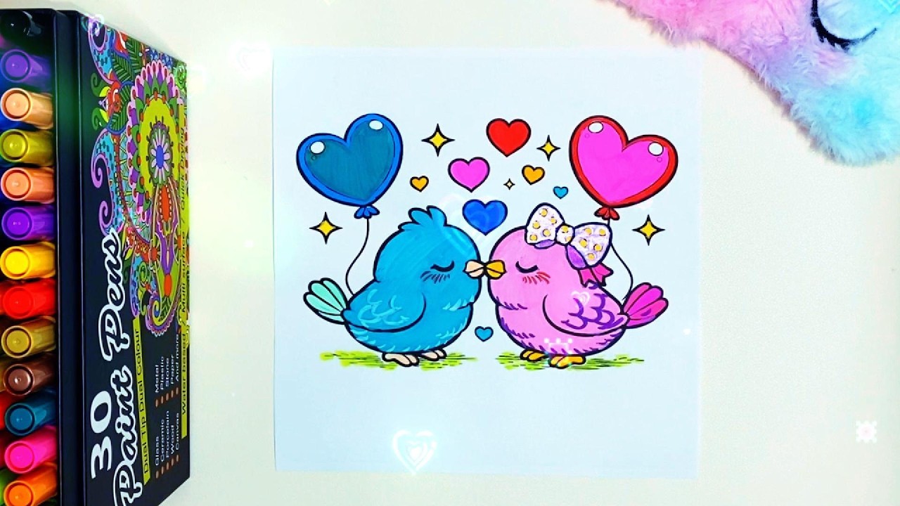 Pajaritos kawaii enamorados 💕 