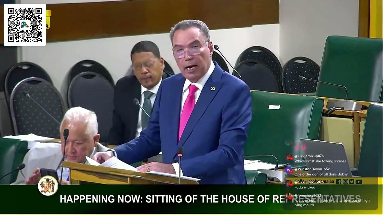MP Daryl Vaz Jpsco Sitting of the House of Representatives