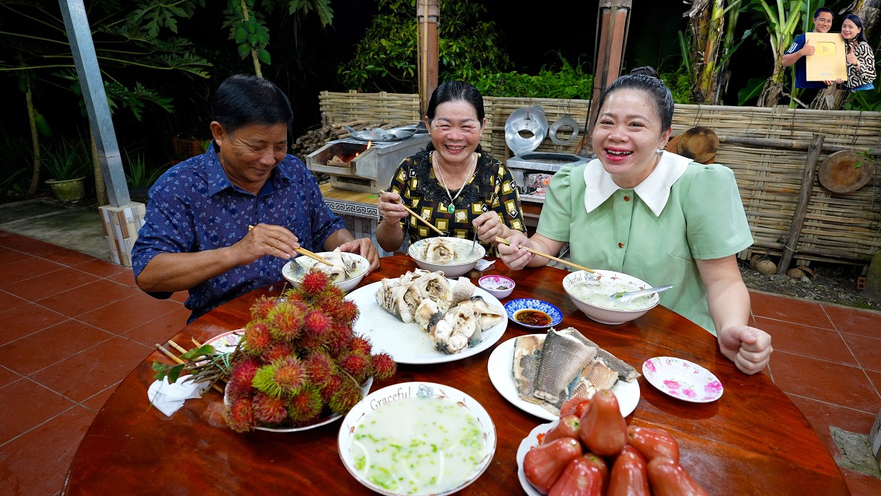 Về qu&ecirc; Phan Diễm chuẩn bị đ&agrave;o Đ&igrave;a c&aacute; mới ăn B&aacute;nh Canh C&aacute; l&oacute;c bột gạo miền t&acirc;y si&ecirc;u ngon