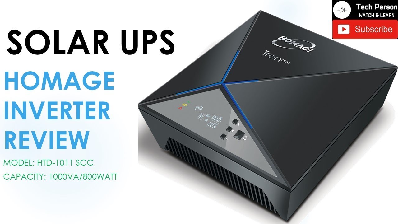 HOMAGE INVERTER  HTD-1011 SCC - 800Watt UPS (Best UPS For 12V Solar System) 3 Step Charge Controller