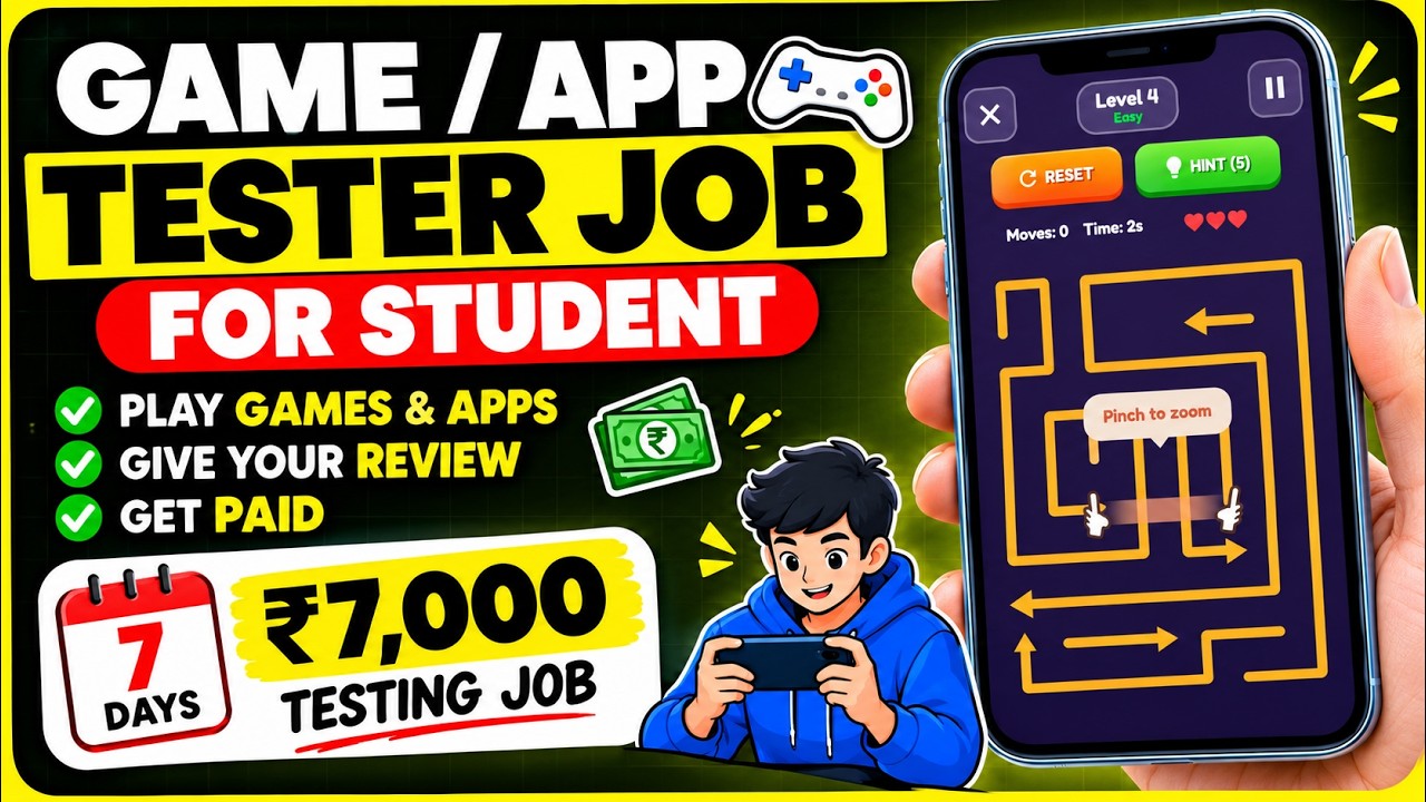 Tester Jobs For Student | Best Part-Time Work From Home Jobs For Students Freshers | No Investment