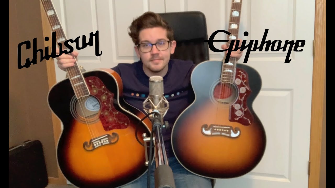 Epiphone Inspired by Gibson Masterbilt J-200 vs Chinese Gibson copy 