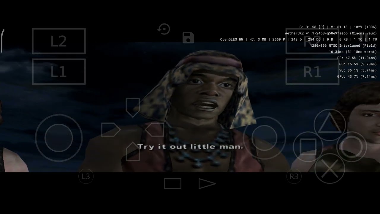 The Warriors AetherSX2 Test Snapdragon 695/Redmi Note 11 Pro 5G (8/128GB) 2x Resolution