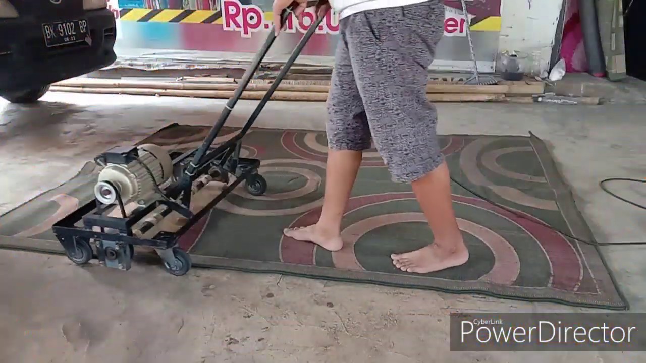 Mudah rakit mesin perontok debu karpet ala GROSS LAUNDRY