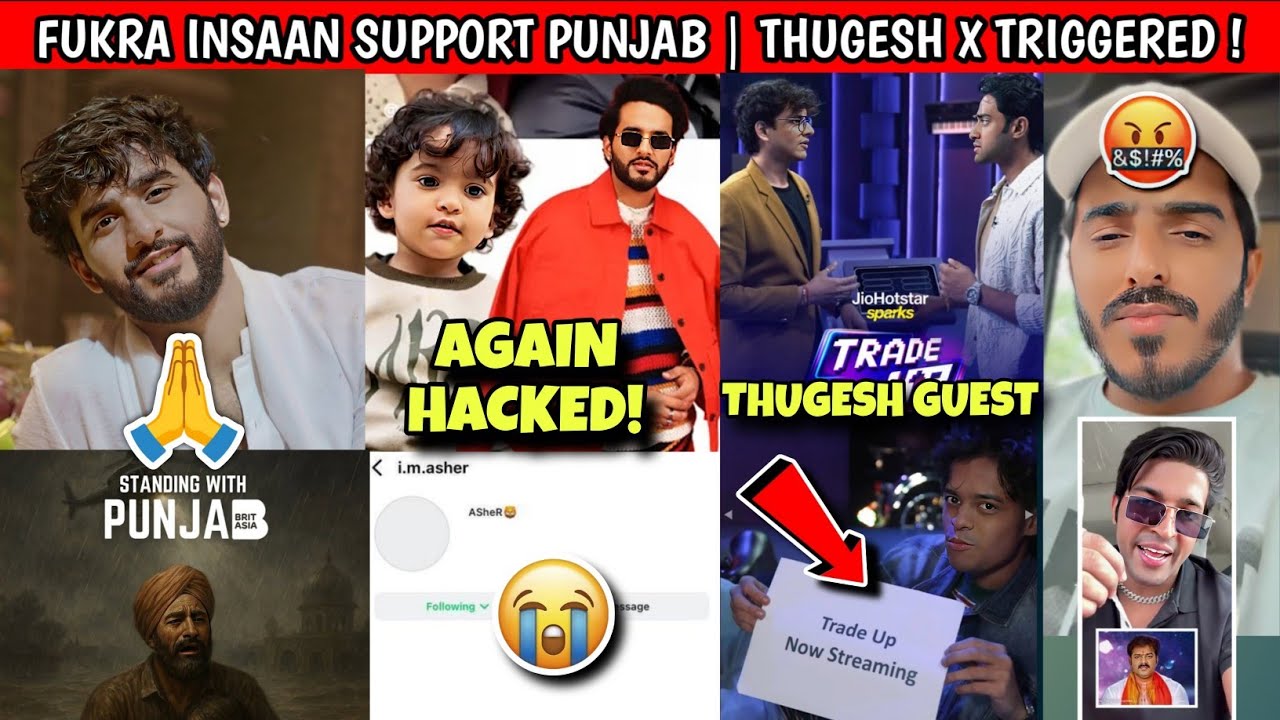 OMG😍! Fukra Insaan Support Punjab Respect | Asher Id Again Hack | Thugesh Vanshaj Guest On Triggered
