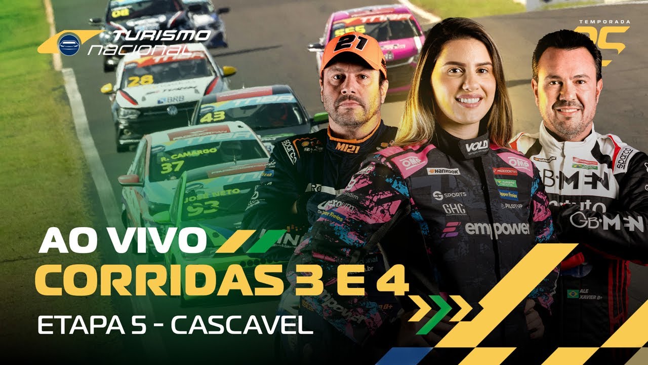 TURISMO NACIONAL 2025 | AO VIVO | 5ª ETAPA - CASCAVEL - CORRIDAS 3 E 4