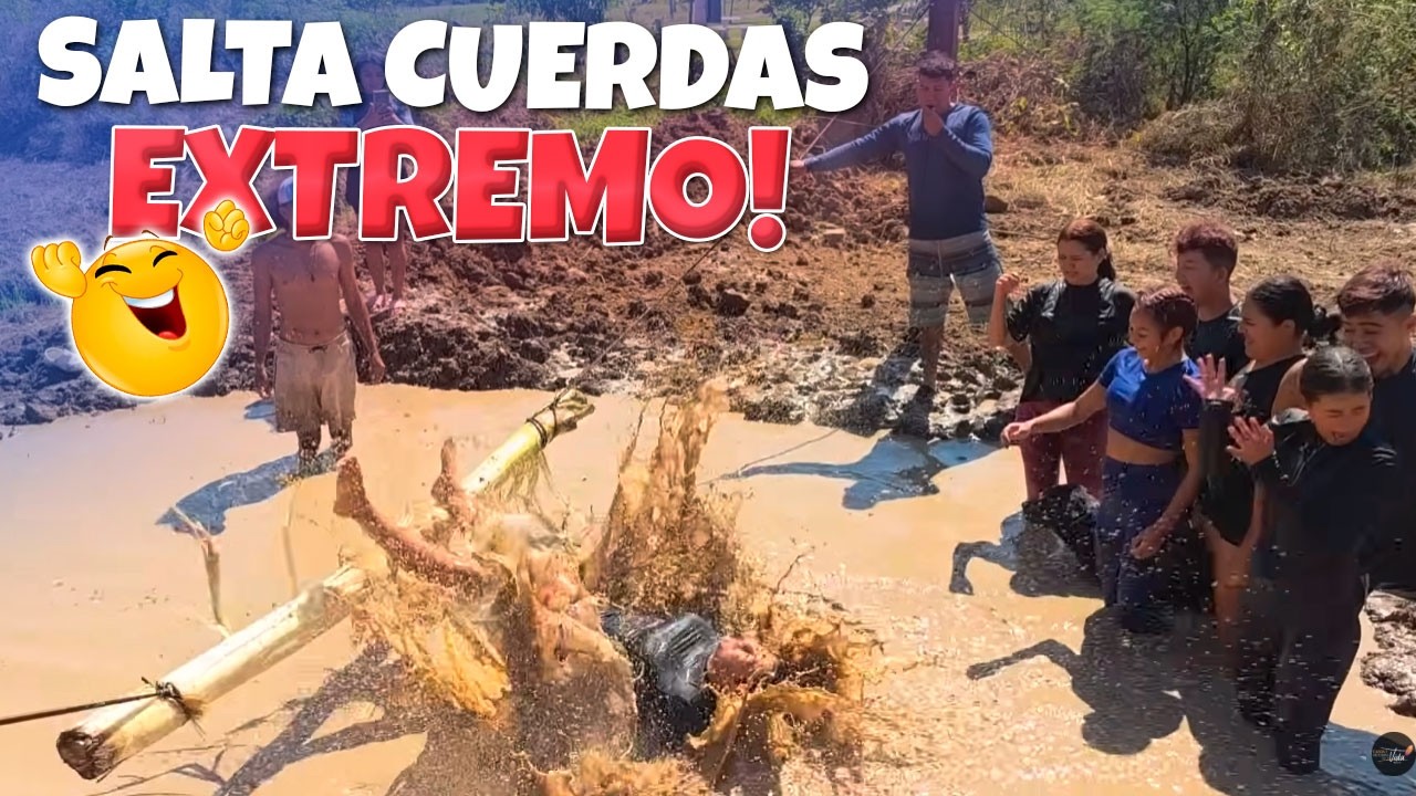DIVERTIDO SALTA CUERDAS EN EL LODO! No te pierdas estas divertidas caídas que nos hemos dado 😫🤣