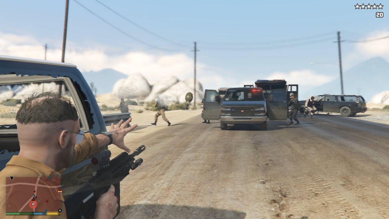 GTA V Five Star Sheriff's Shootout + Escape(VE:DGA 5.1.1)