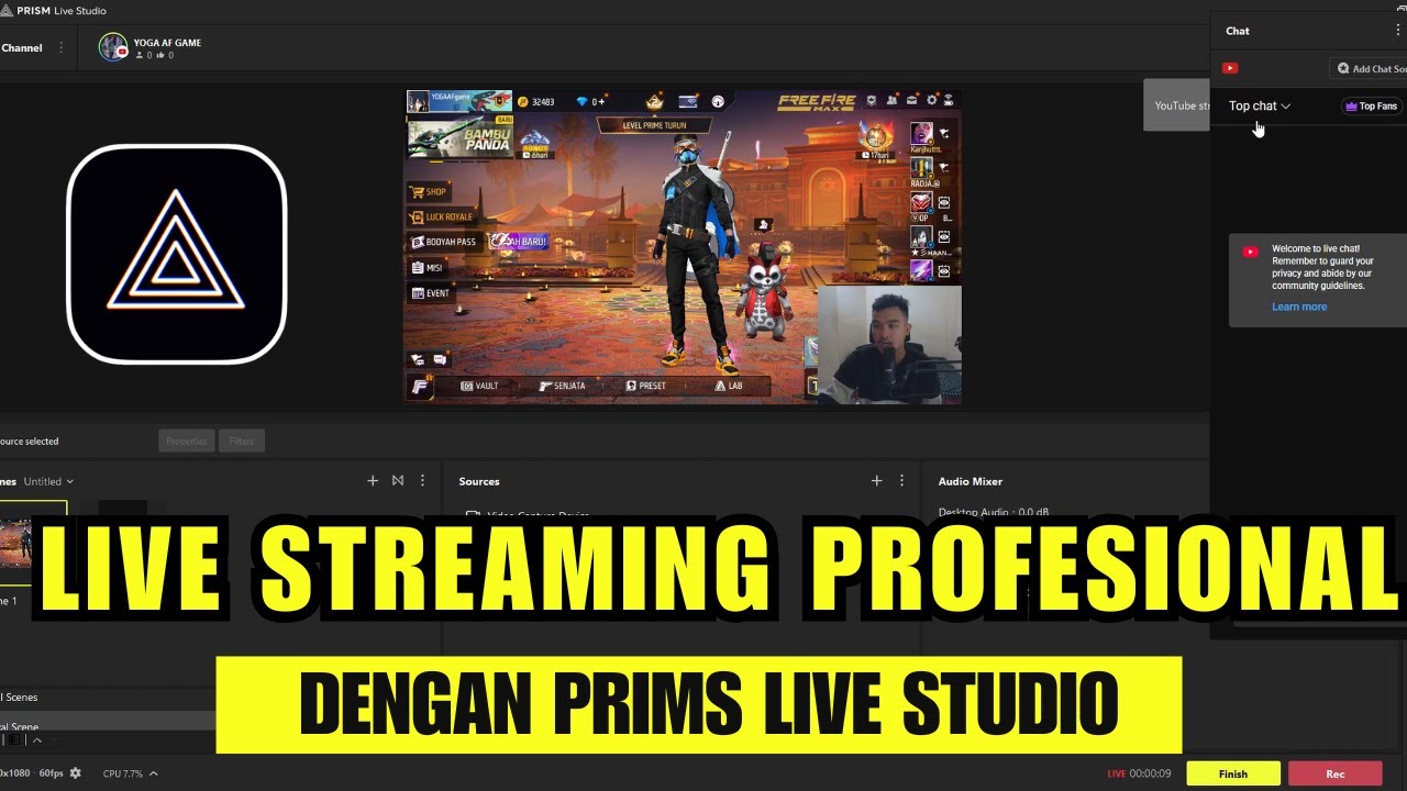 Tutorial Live Streaming PrimsLive Studio untuk Pemula 💻 | Langsung Bisa Siaran Profesional!