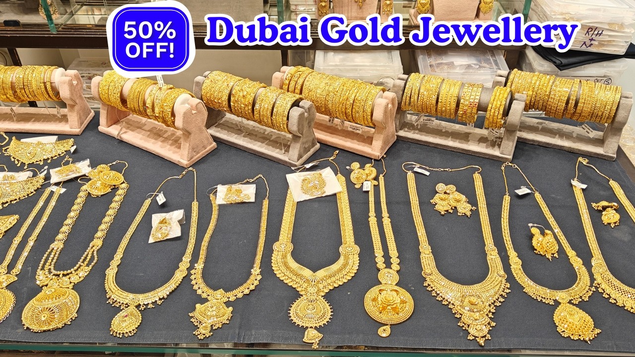 Ramzan Special #50%off Latest Dubai Gold Kohithi Long Harr Choker Bangles Collection Charminar HYD