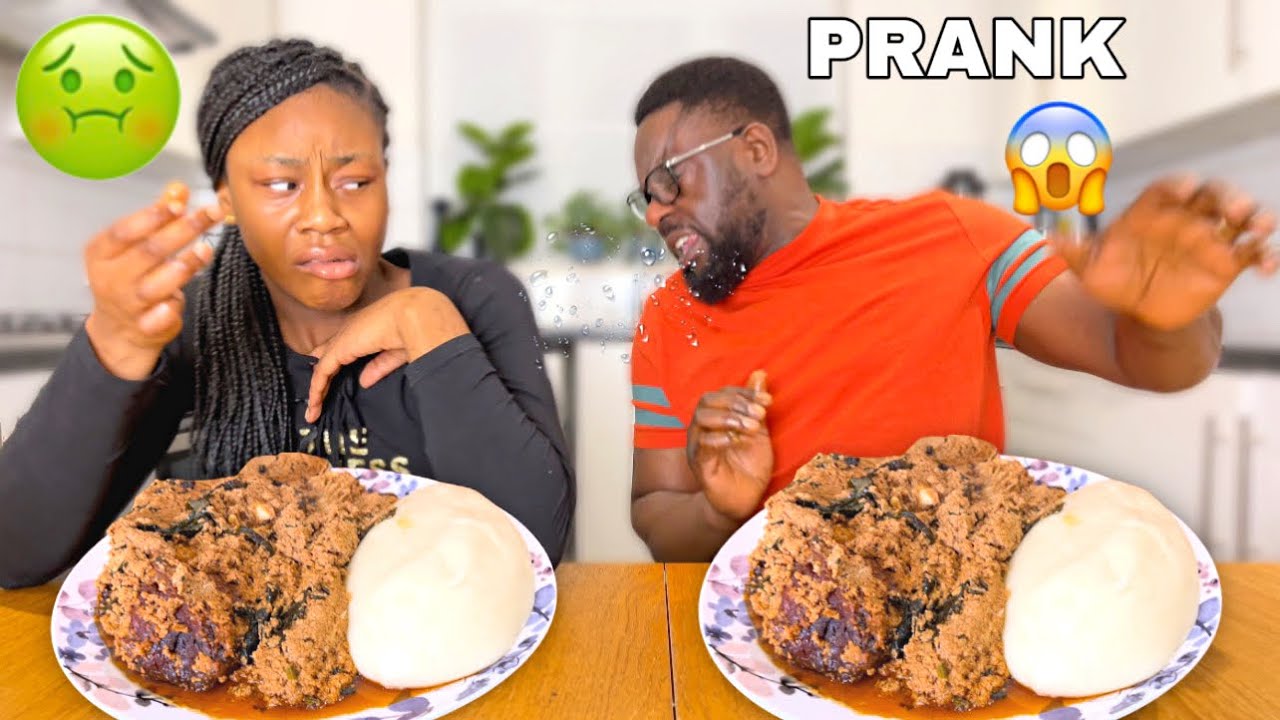 SNEEZING On My DAUGHTERS 'S FACE MUKPRANK *SHE SNAPS* ft FUFU & EGUSI soup *extremely funny*