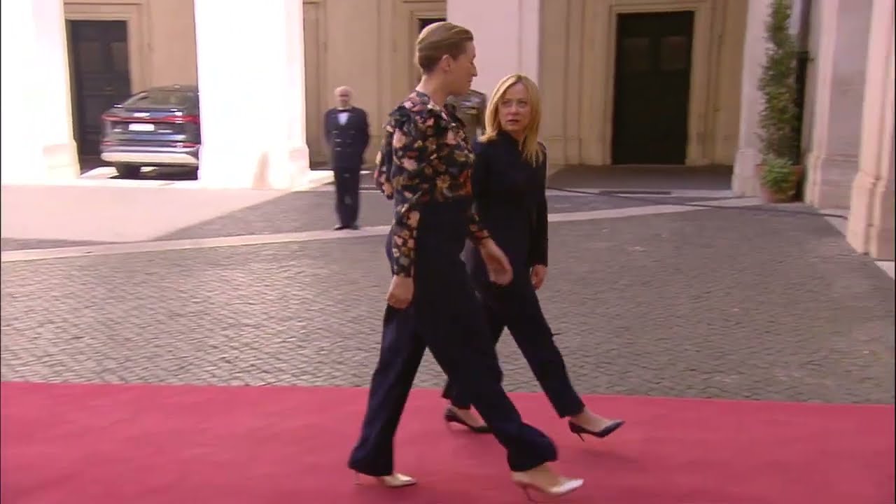 GIORGIA MELONI RICEVE IL PRIMO MINISTRO DEL REGNO DI DANIMARCA, METTE FREDERIKSEN A PALAZZO CHIGI