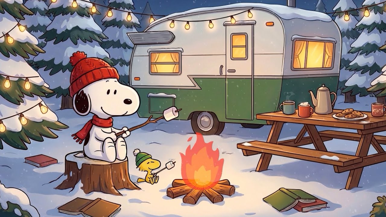 Snoopy’s Snowy Cozy Picnic ❄️ Cozy Lofi Beats for Study & Relaxation 🎄Lofi to Study, Read & Unwind