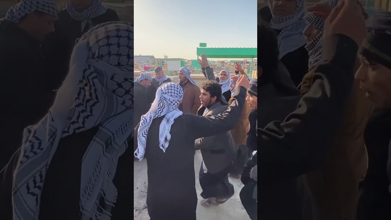 دخوليه اصدقاء (المرحوم علي رياض العبادي )في اربعينته الى المقبره