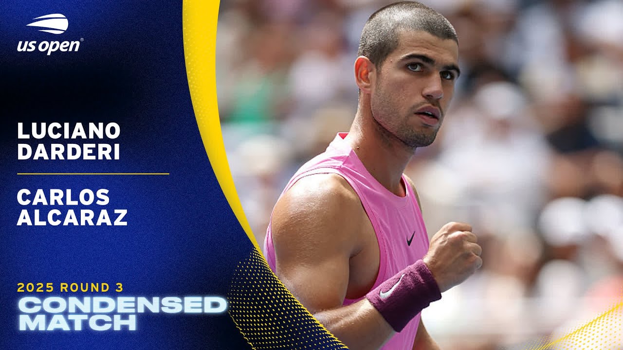 Luciano Darderi vs. Carlos Alcaraz Condensed Match | 2025 US Open Round 3