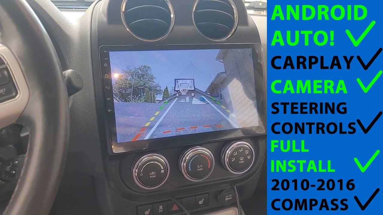 2010-2016 Jeep Compass Apple Carplay, Android Auto. Full Installation. Wireless, Rear Camera.