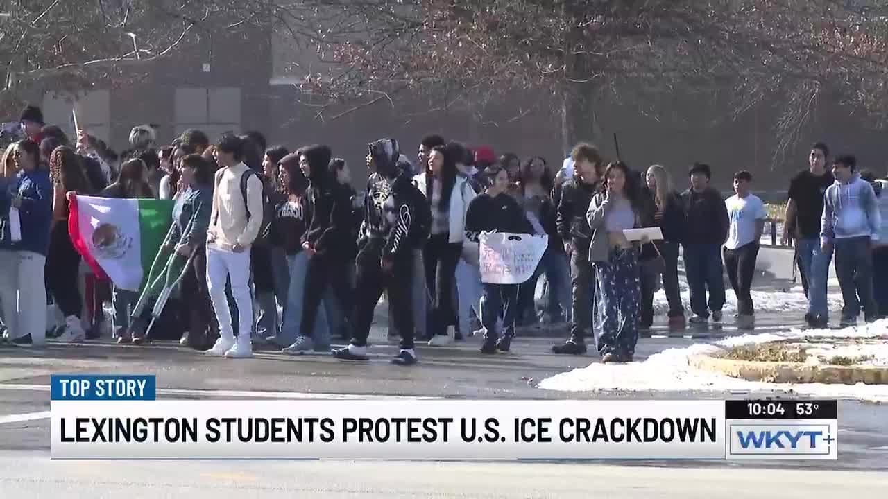 Lexington high school students walk out in protest of immigration crackdown