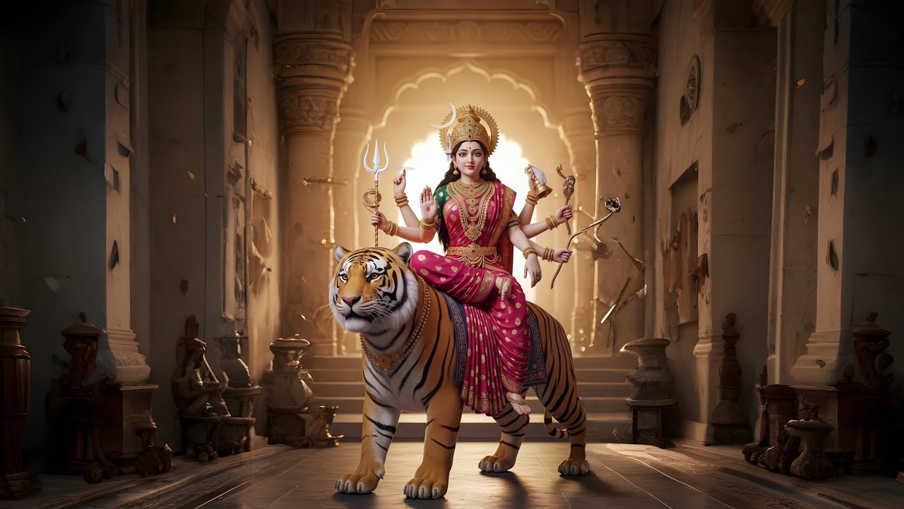Maa Durga Devi background video no copyright |video background animation devotional background video