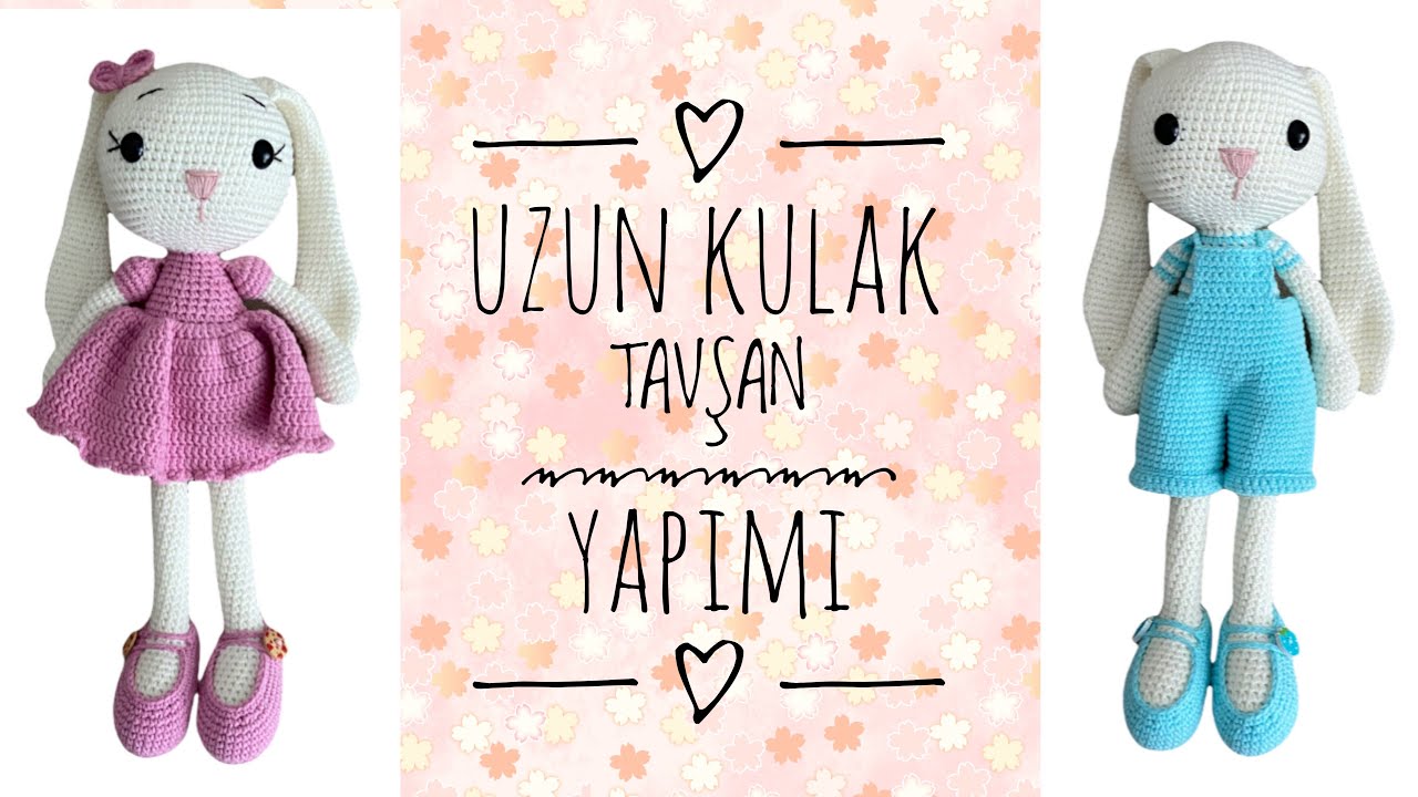 Amigurumi Uzun Kulak Tavşan🐰 ENGLISH SUBTITLES (Kol,Gövde,Etek,Ayakkabı) 2/3