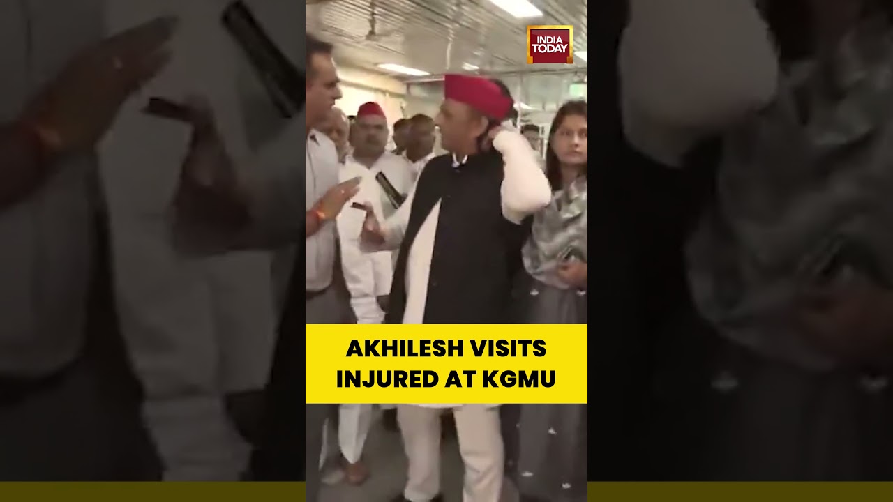 Akhilesh Yadav Meets Victims of Lucknow Fire Incident #lucknowfire #kgmu #akhileshyadav
