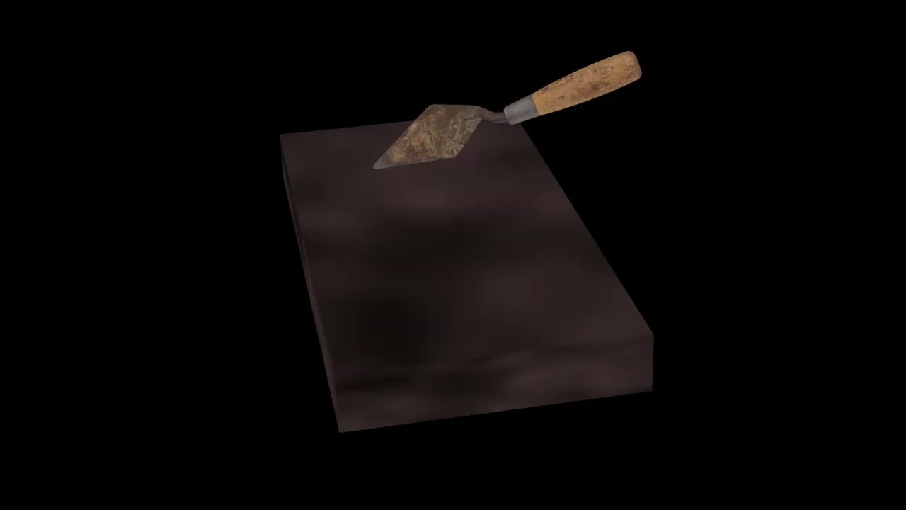 DOVTA Using a trowel to clean a surface