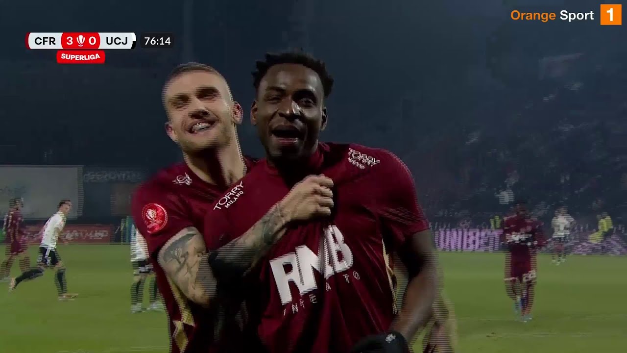 REZUMAT | CFR Cluj - U Cluj 4-0. Feroviarii și-au demolat rivala din oraș
