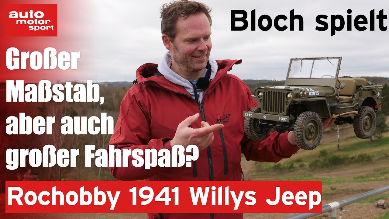 Rochobby 1941 Willys Jeep: Was kann das 1:6-Modell offroad? - Bloch spielt #20 | auto motor sport