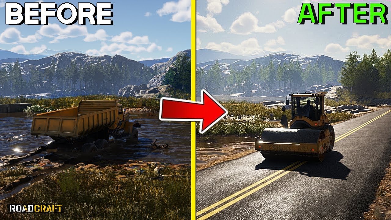 ROADCRAFT — Превращаем эту грязную катастрофу в гладкую автостраду (Satisfying) 4K