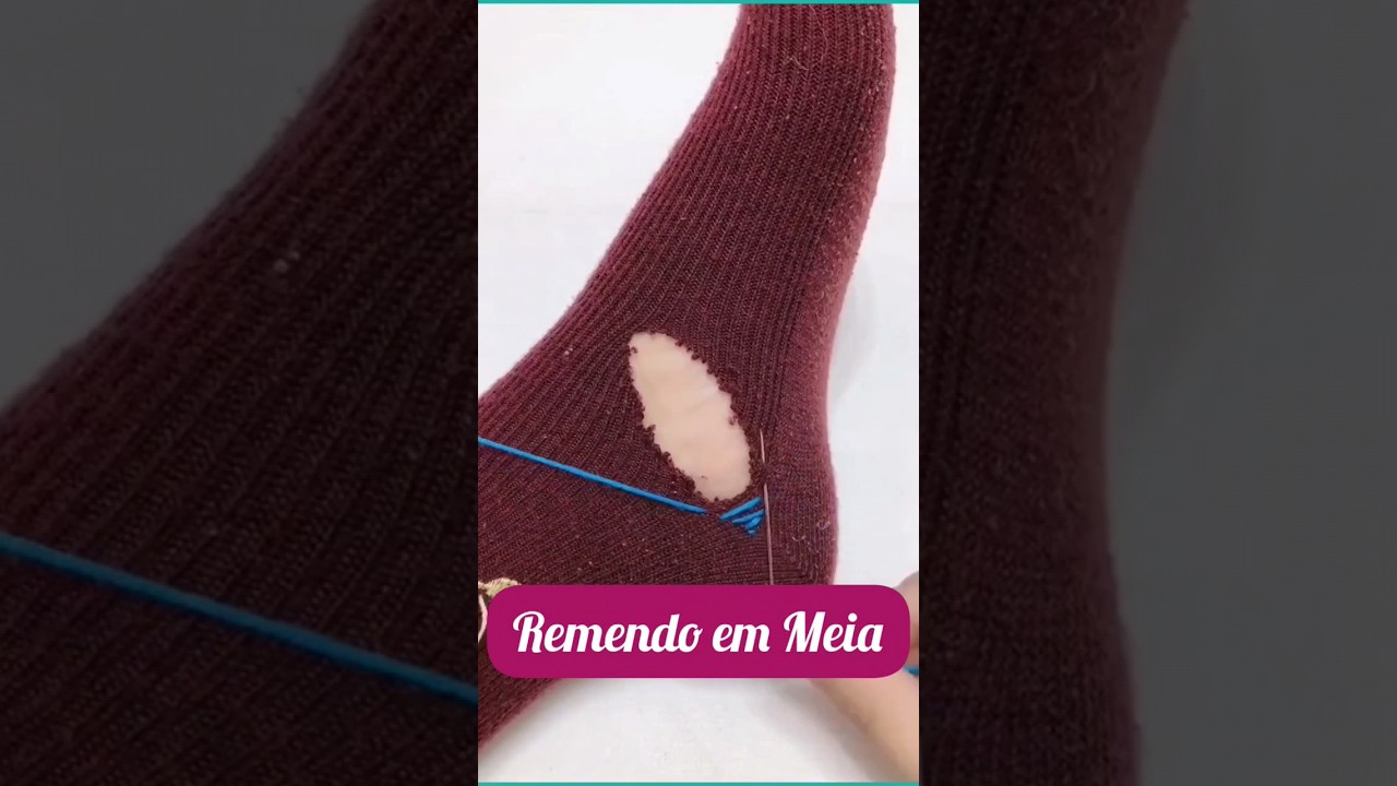 COSTURA | Coser meia_buraco grande #shorts #costura #costurar #sew #sewing #coser #couture