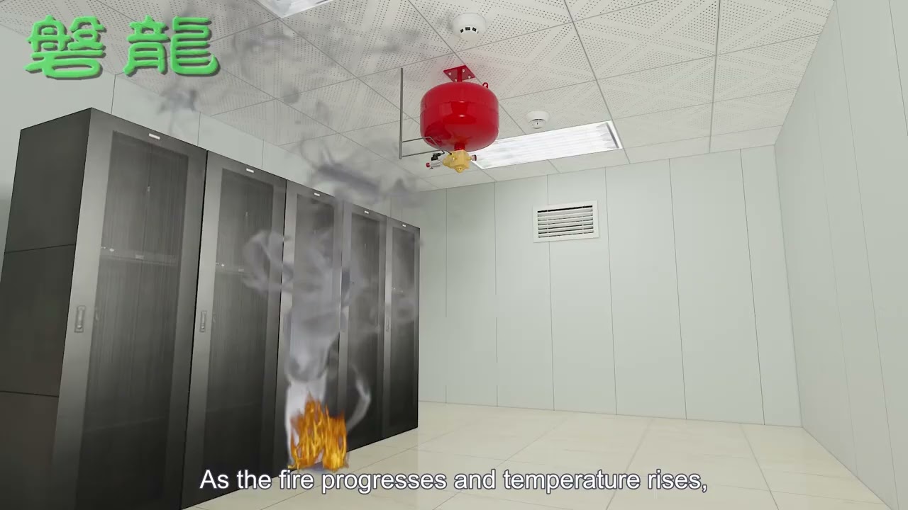 Electromagnetic Suspended FK-5-1-12 Fire Suppression System | Fire Test Demo