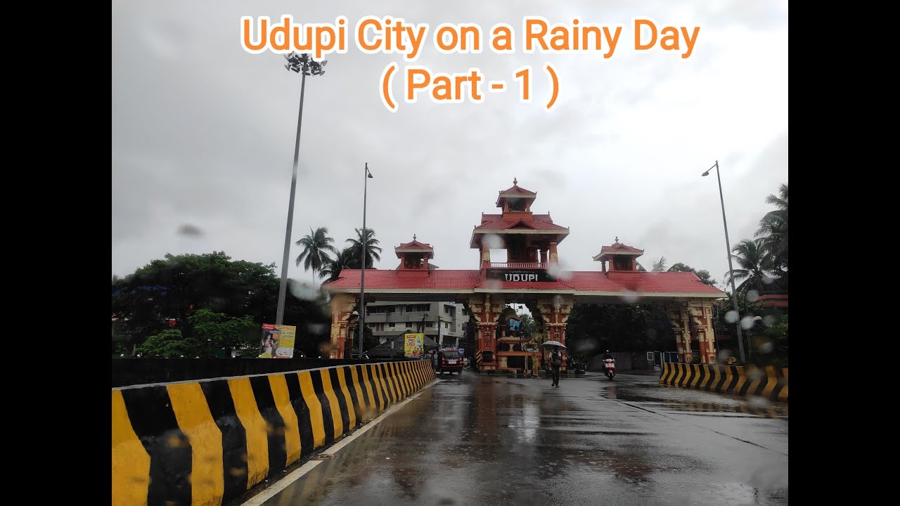 Udupi City on a Rainy Day Part 1, Enjoy the Drive in Rain at Udupi City,Mangalore,Karnataka,India.