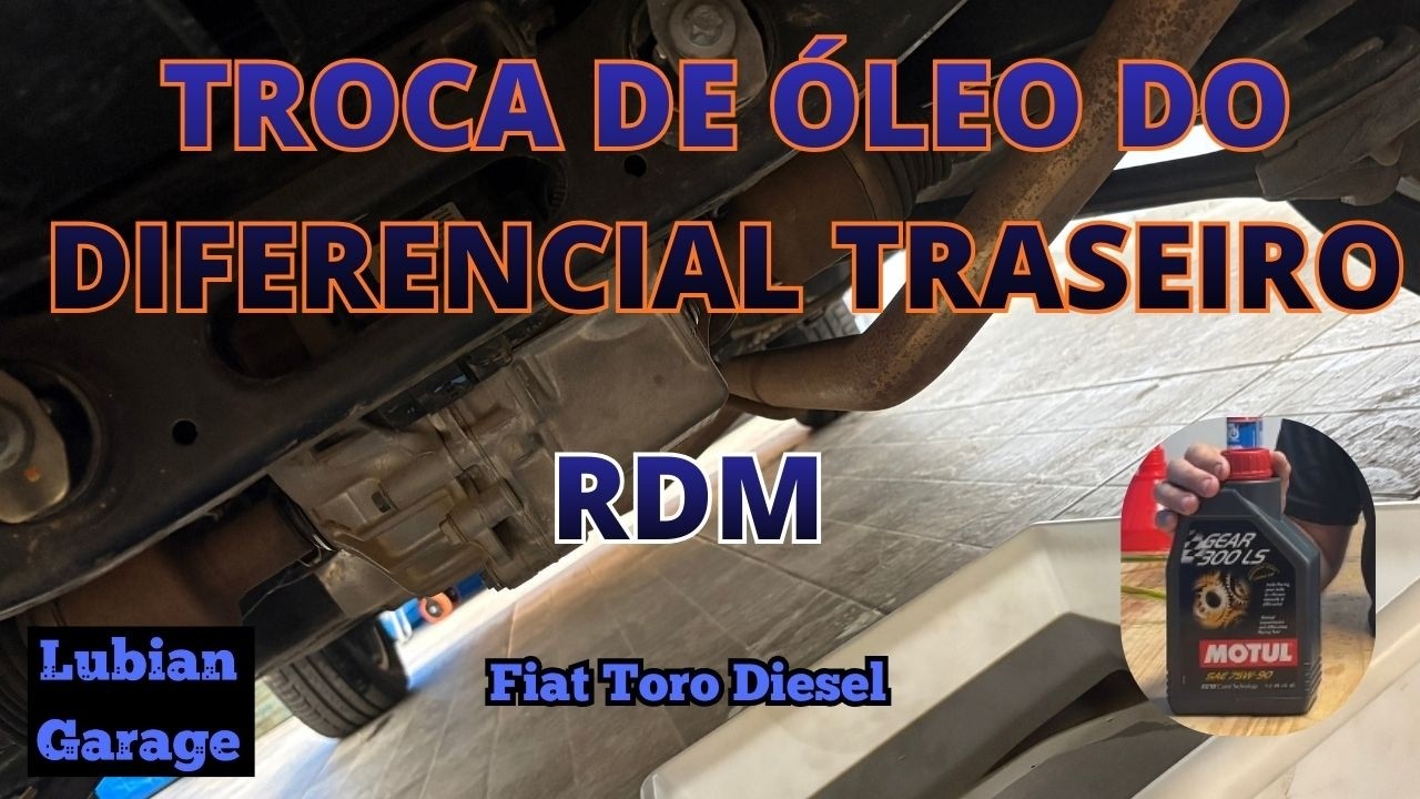 Troca de óleo do Diferencial Traseiro da Fiat Toro Diesel motor Multijet 2.0/Troca de óleo do RDM