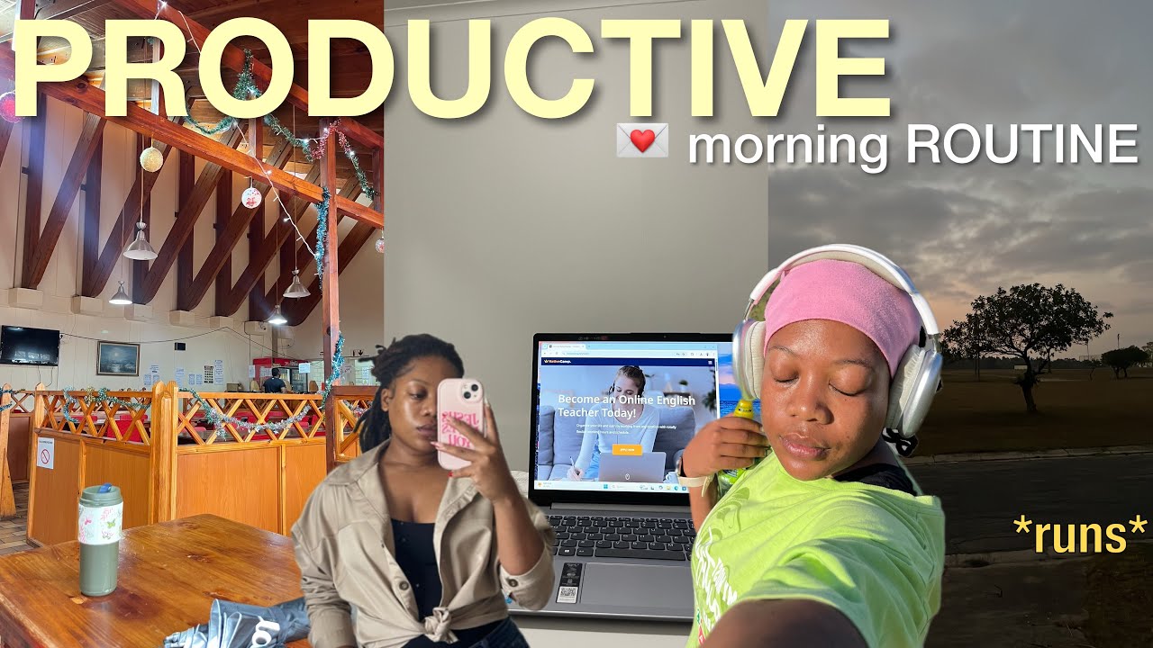 6 AM 💌 PRODUCTIVE MORNING ROUTINE, RUNNING AND MORE 