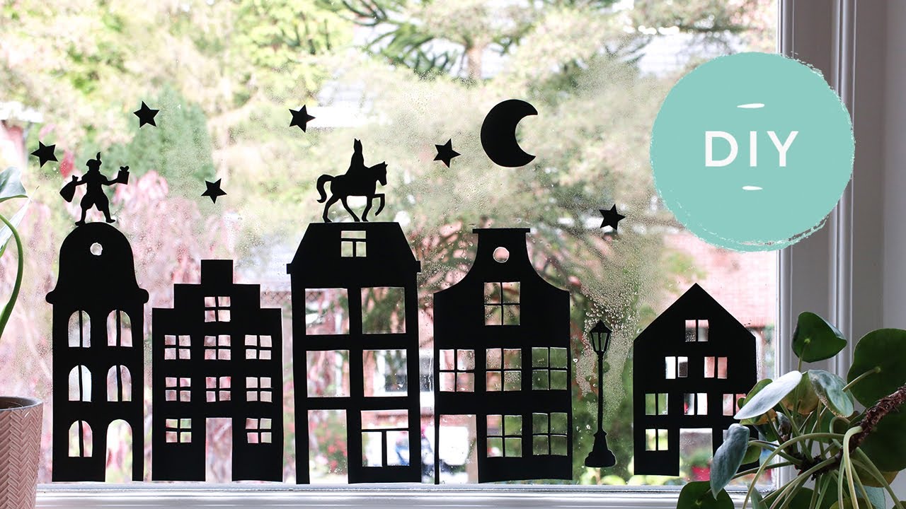 Zelf Sinterklaas raamstickers maken