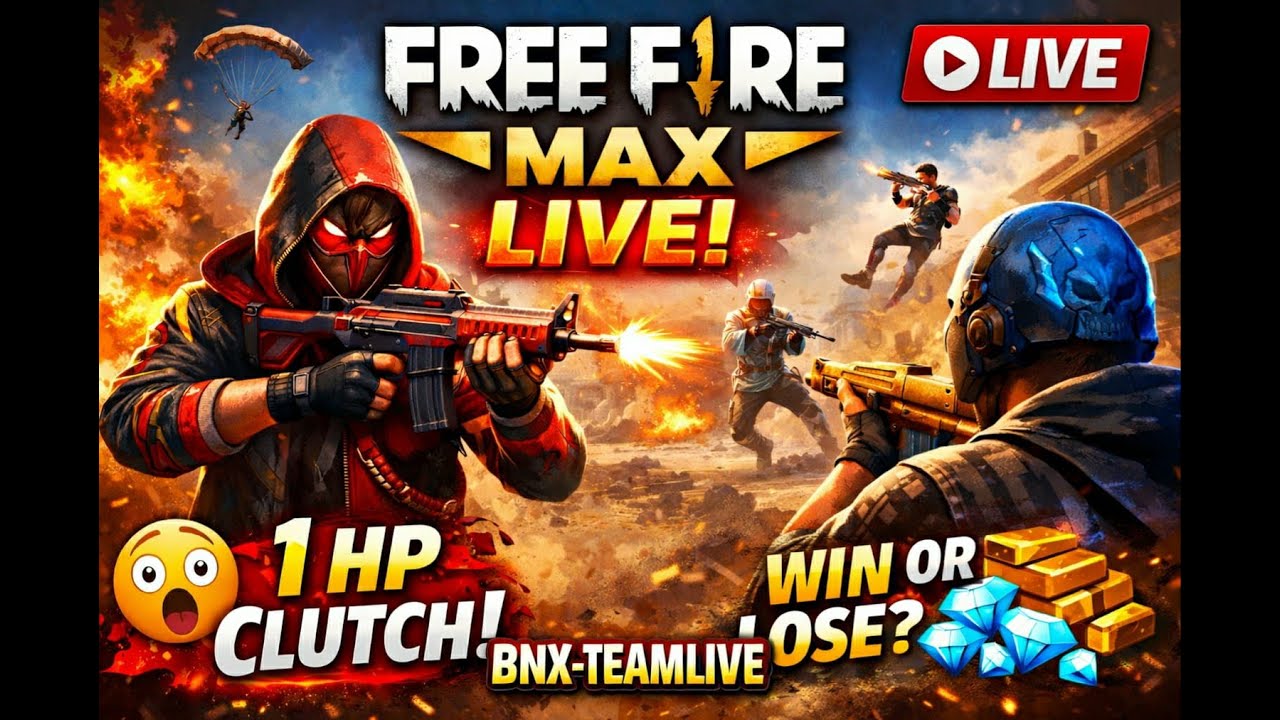 🔴 LIVE New Free Fire Update 2026 😍 | New Guns + Skills #SoloVsSquad#RankPush#Grandmaster#HeroicPush