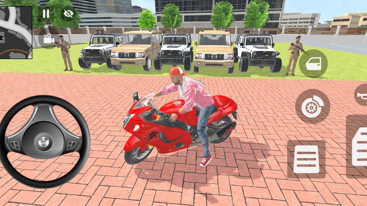 🎮 Franklin order by 2⃣ Jeep 💥 and 2⃣ Jeep Wrangler in Indian 🇮🇳 bike 💥 thift auto simulator 🎮