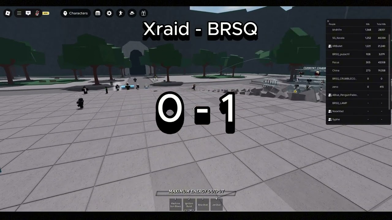 Xraid vs BRSQ Clan war full fight (5-2)