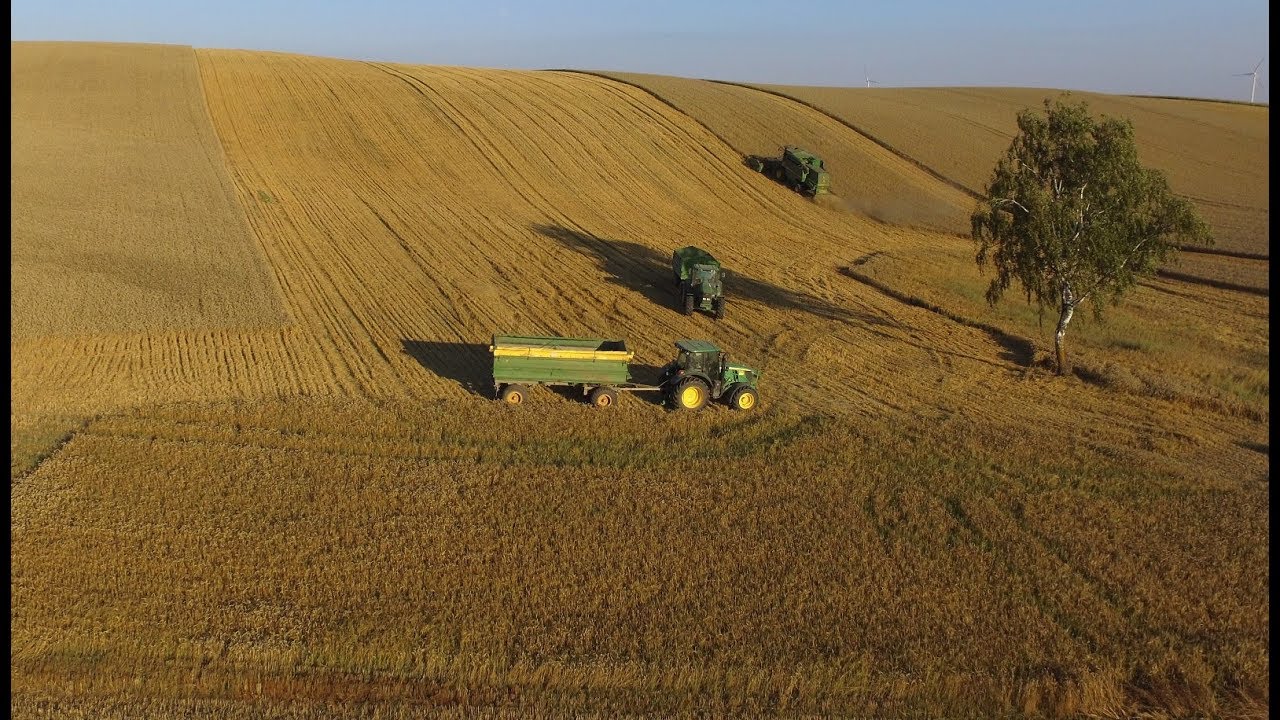 Żniwa na górach- Pszenica ozima Julius 2018/ John Deere 2256, 6620, 6110/ Kula