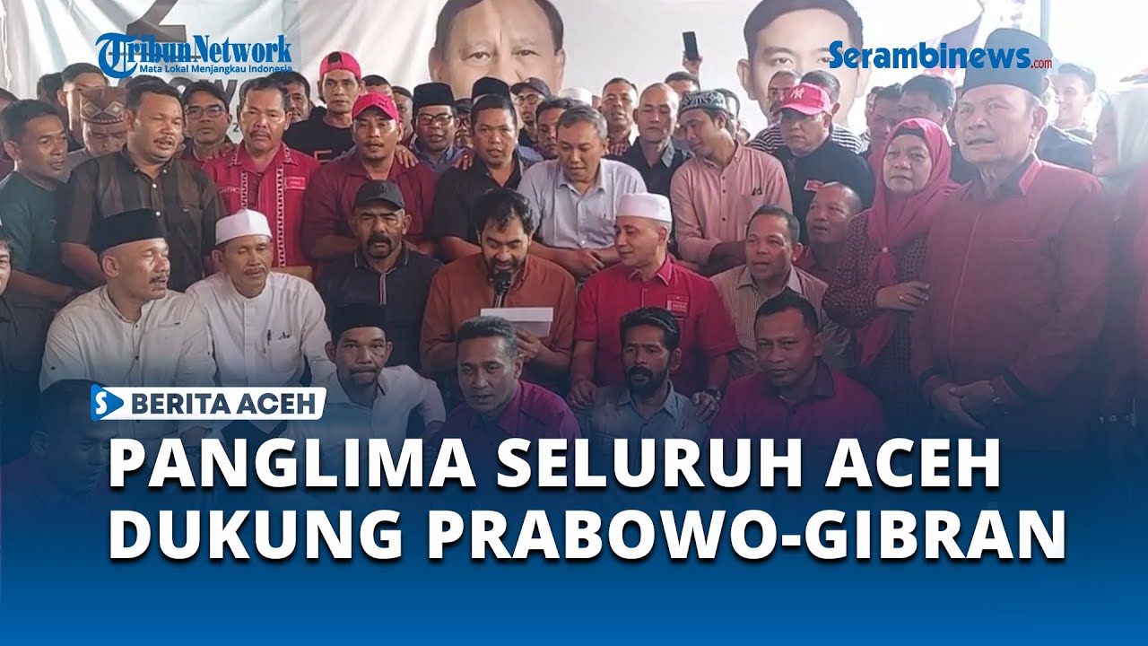 Dipimpin Mualem, Seluruh Panglima Wilayah Deklarasikan Dukung Prabowo Gibran