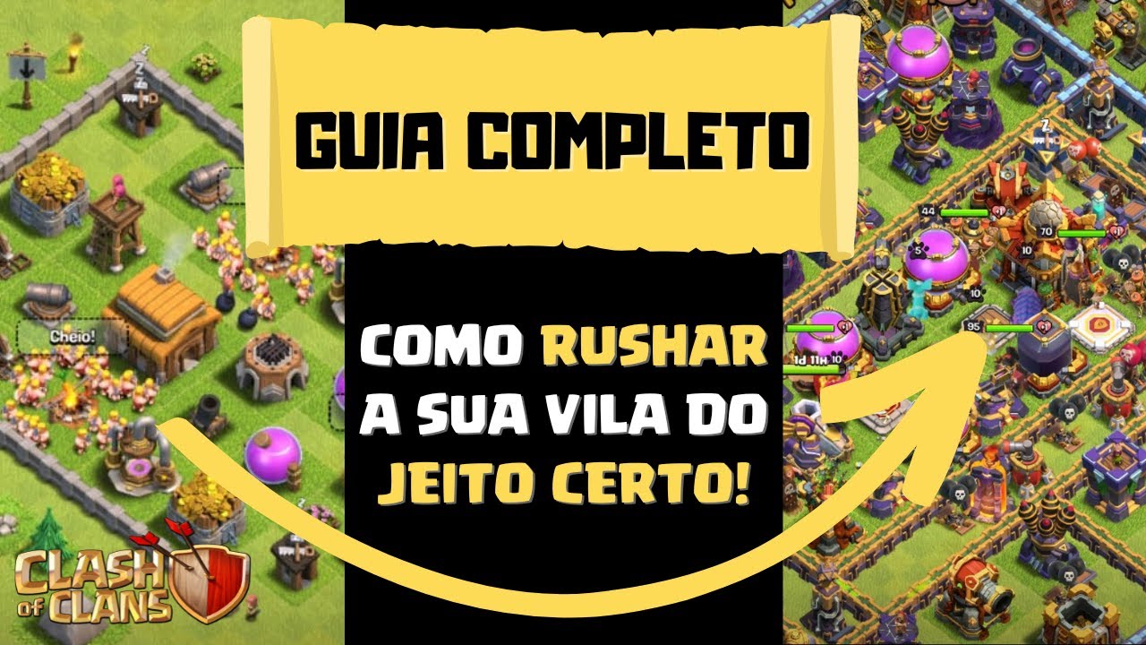 Guia completo de como rushar corretamente a sua vila no Clash of Clans (Atualizado 2024)