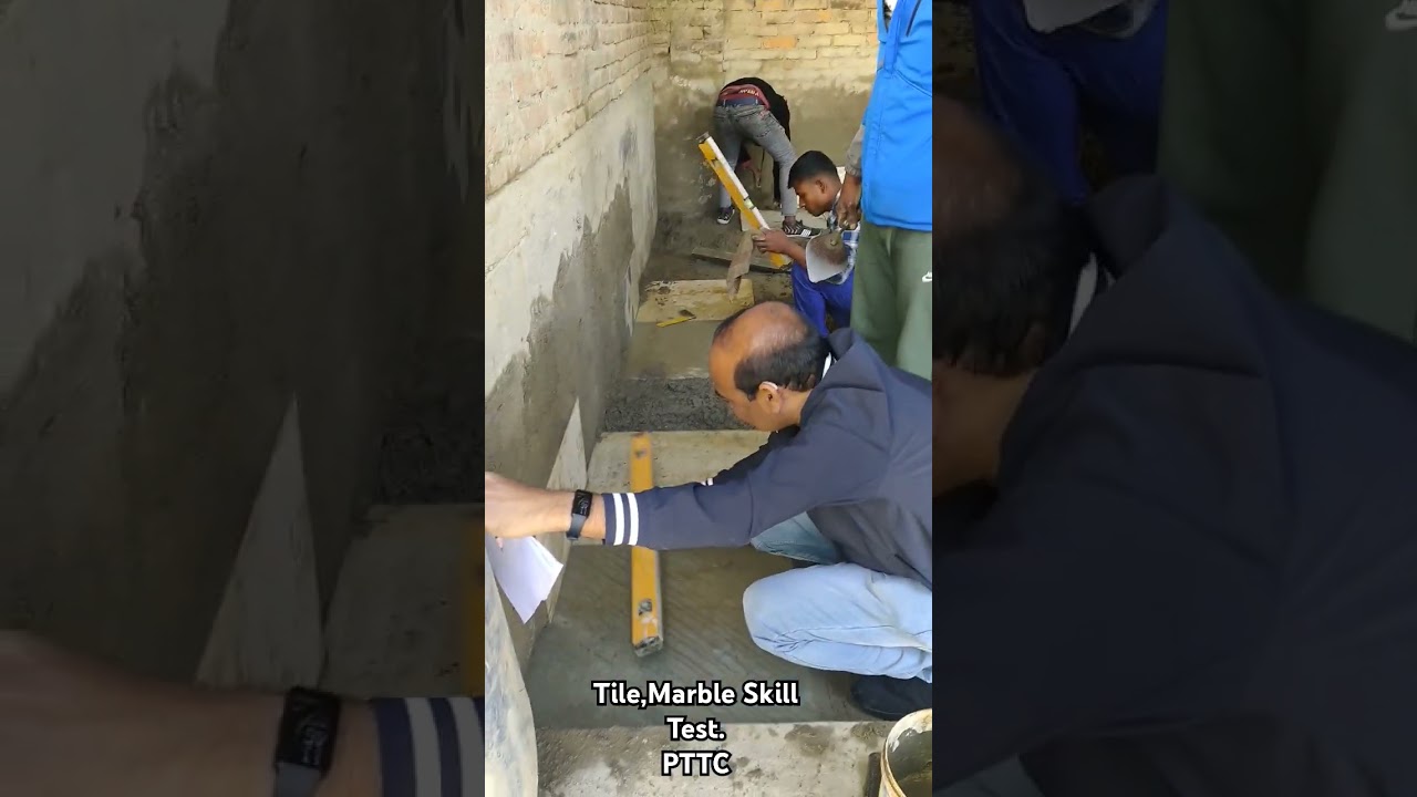 Tile Marble Interview test Video.#tiles #marble #skills #interview #video #mason #construction ✅🛠️⚒️