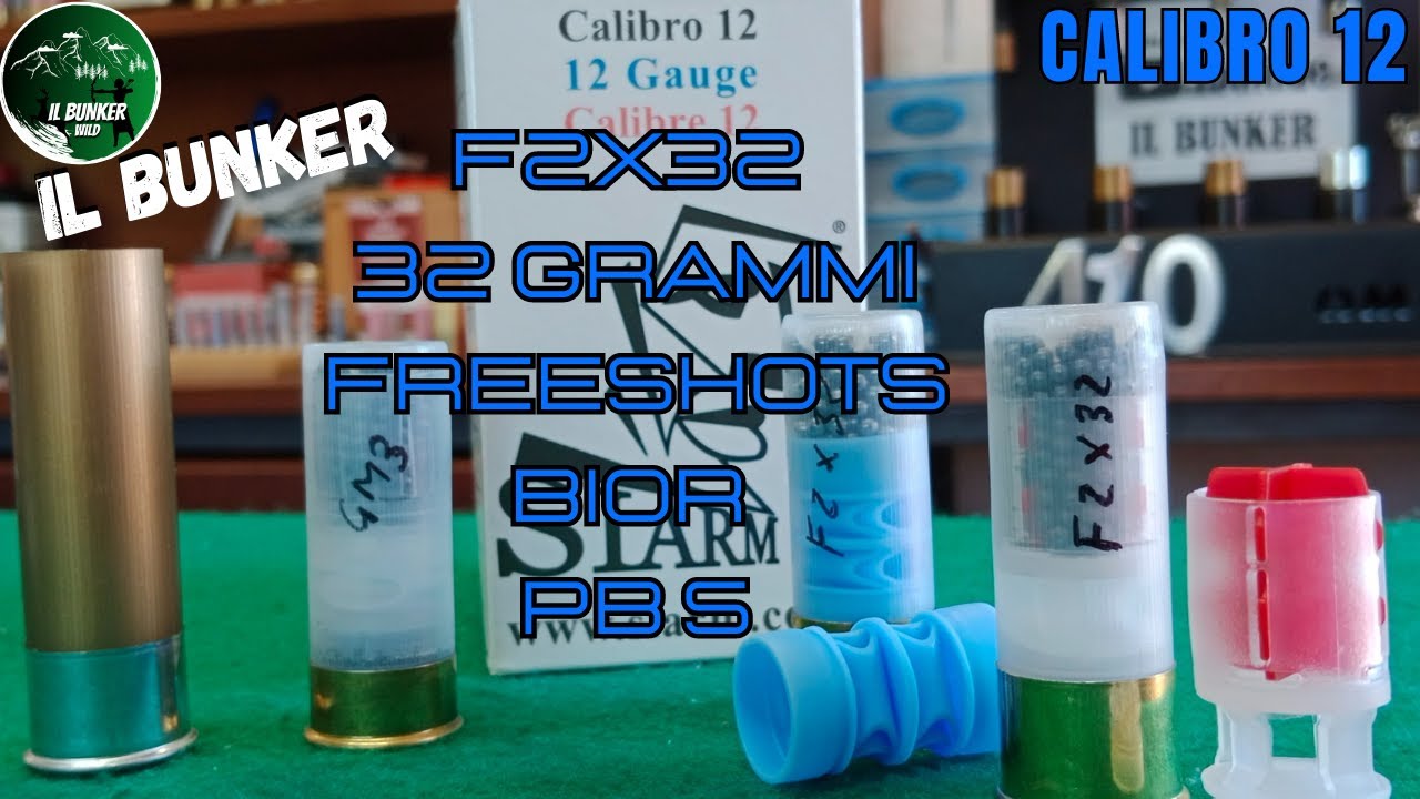 Cartuccia F2X32 32 grammi freeshots Bior pb.5 - Calibro 12