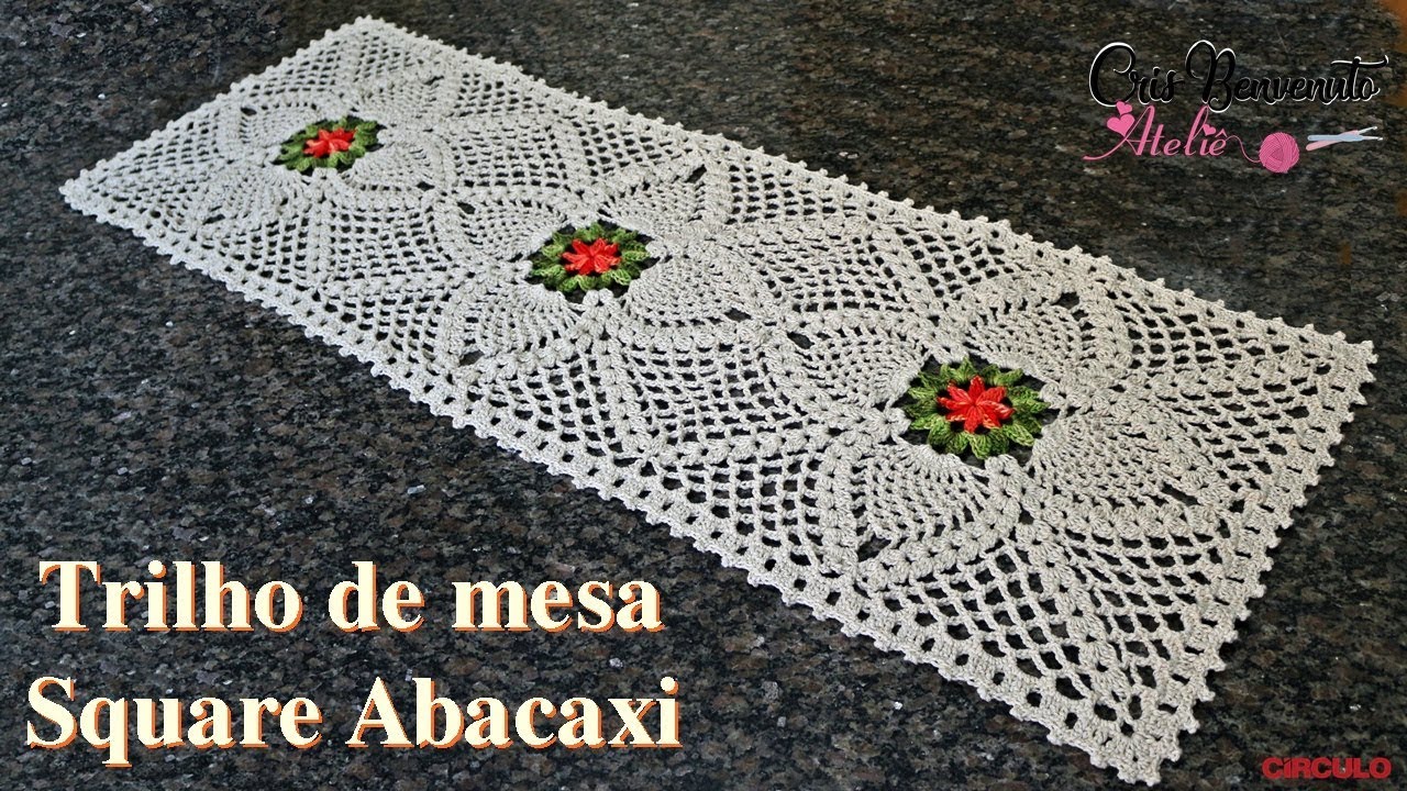 Trilho de Mesa Square Abacaxi - Cris Benvenuto