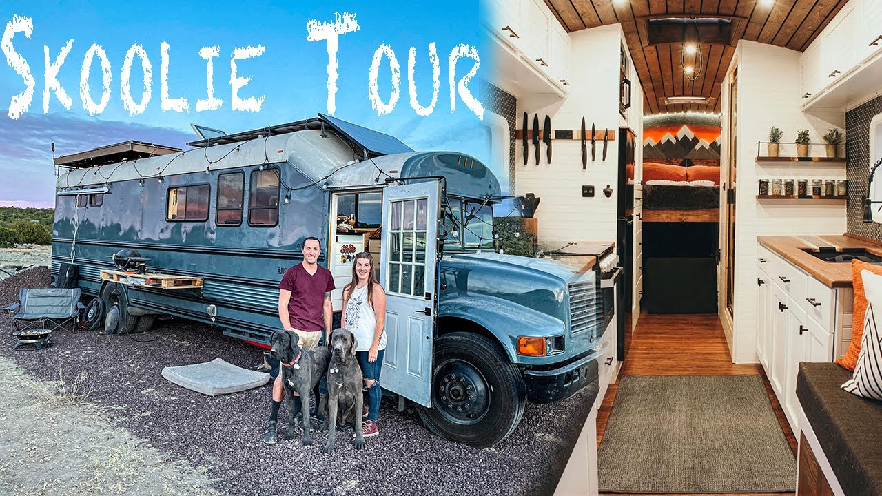 The Best Self-Built Skoolie with $20K Budget - School Bus Tour