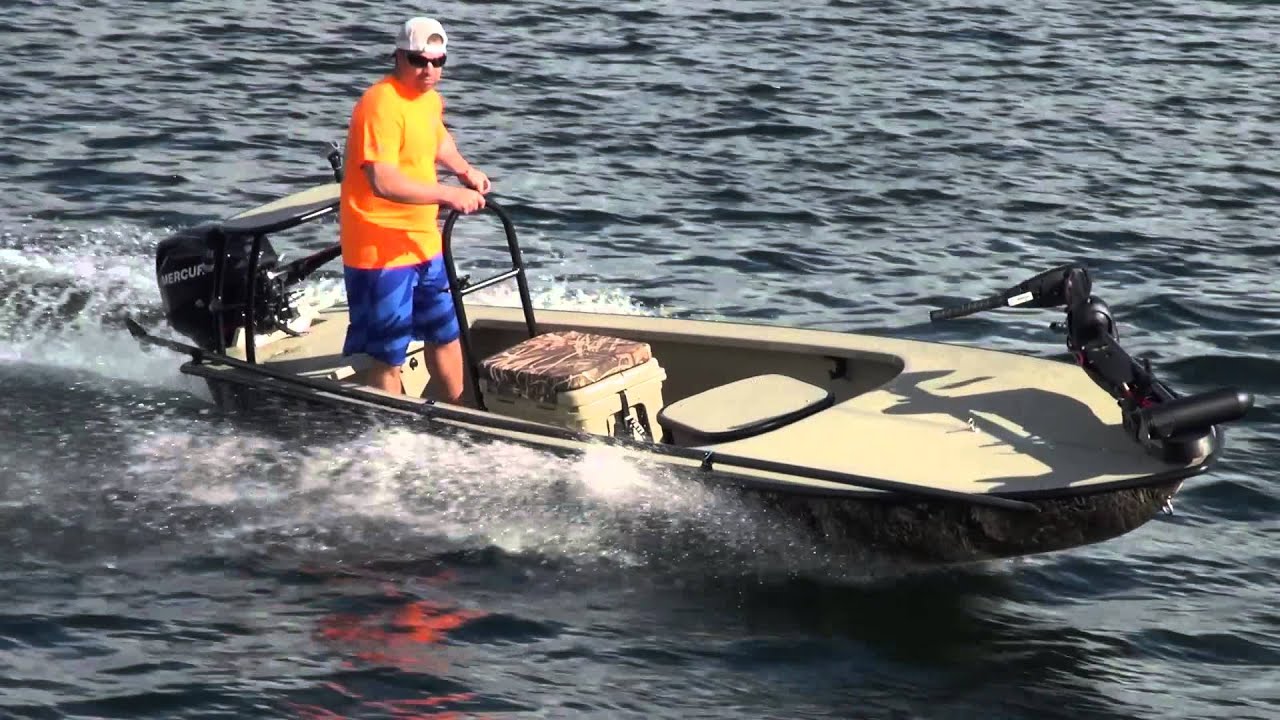 Tan Glademen with Camo wrap and 15 HP Mercury