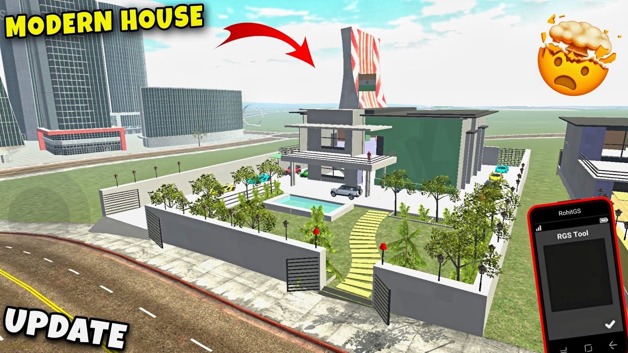 Build Indian Modern House🏣 In Indian Bikes Driving 3D🥰 With RGS Tool Cheat Codes😱 Ibd3d New Update🤩
