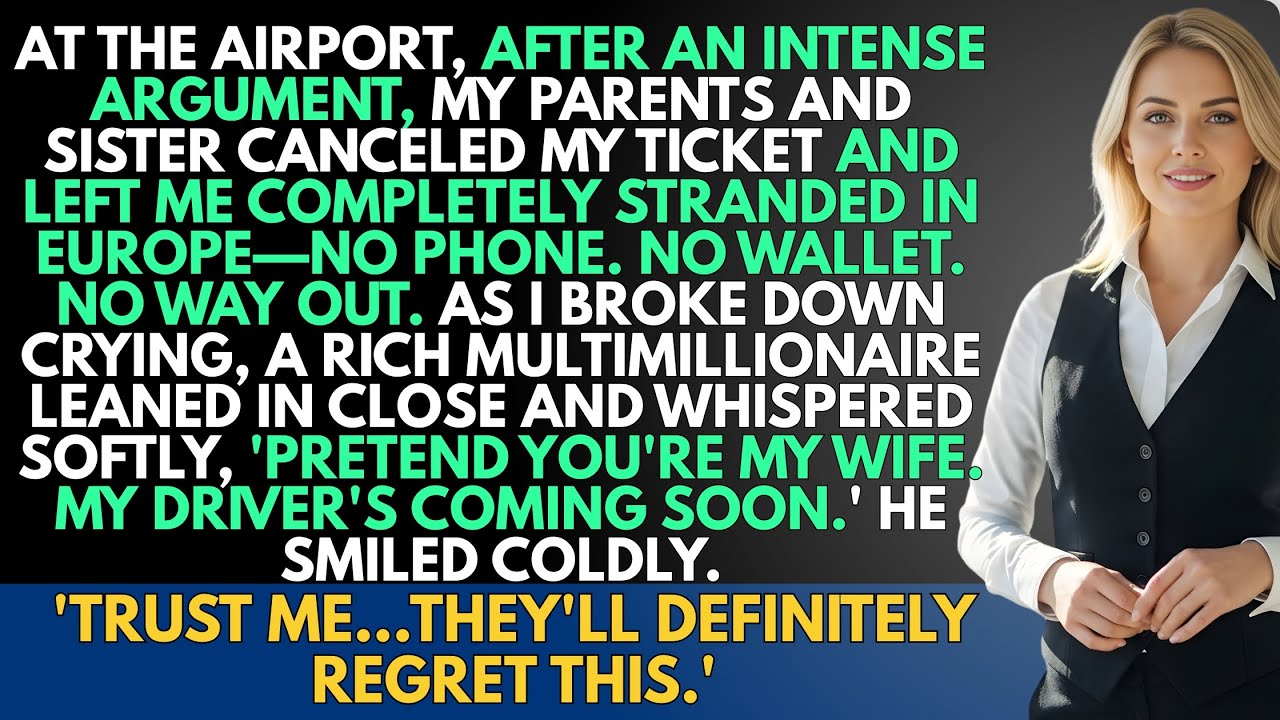 At the Airport, They Abandoned Me; a Billionaire Whispered—Trust Me, They Would Regret Everything...