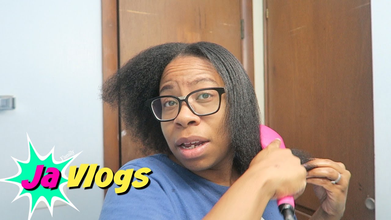 STRAIGHTENING MY HAIR | Family Vlogs | JaVlogs